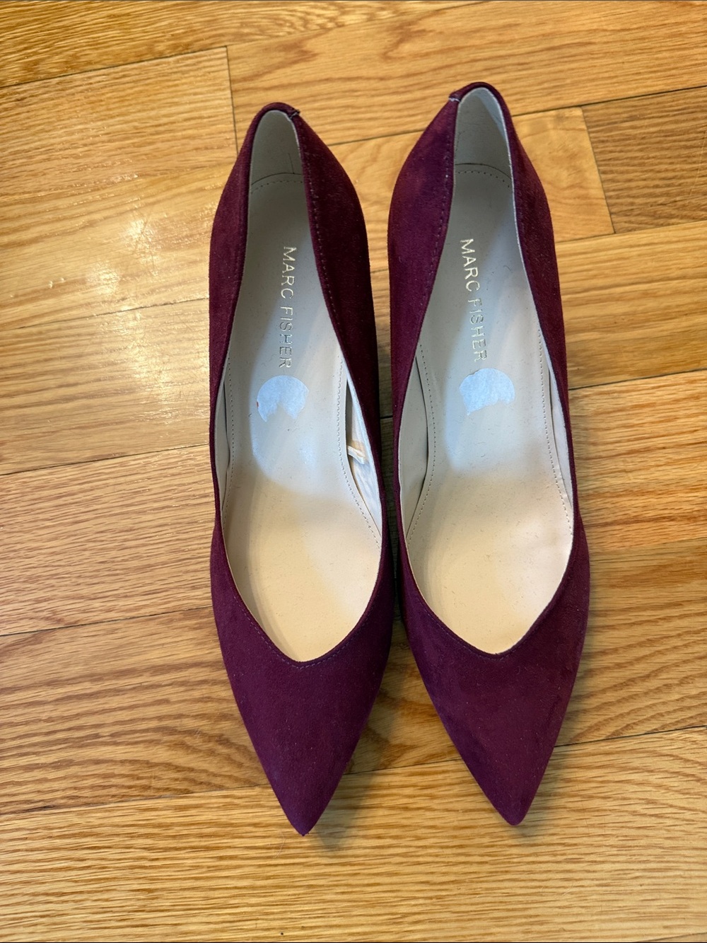 Marc Fisher Wine Suede Pointed Toe Pumps